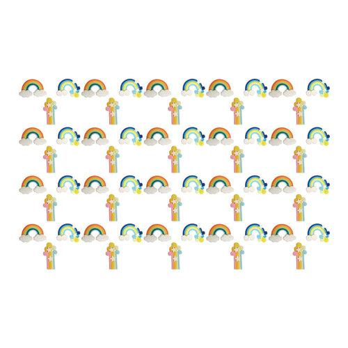 Wonderland ( pack of 10) 3D rainbow miniature charms