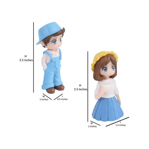 Dangri Boy  Couple-3 ( Miniature toys , cake toppers , small figuine, Valentine couple)