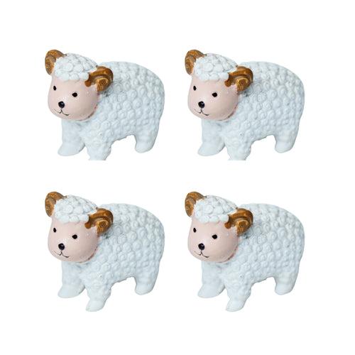 Miniature Toys : (4 Pc/Set ) Sheep for Fairy Garden Accessories