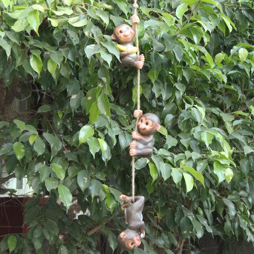 Hanging Playful Monkeys on String