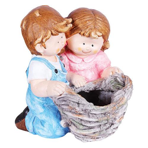 Boy & Girl Pot Planter Garden and Balcony Decoration