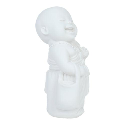 Big Monk Statue for Home and Garden Decoration (White )