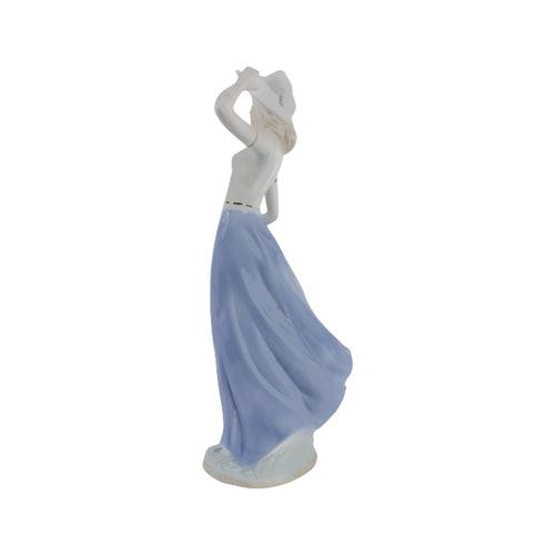 Victoria Lady fine porcelain figurine with flower basket, center piece