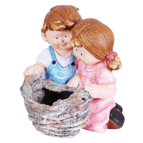 Boy & Girl Pot Planter Garden and Balcony Decoration