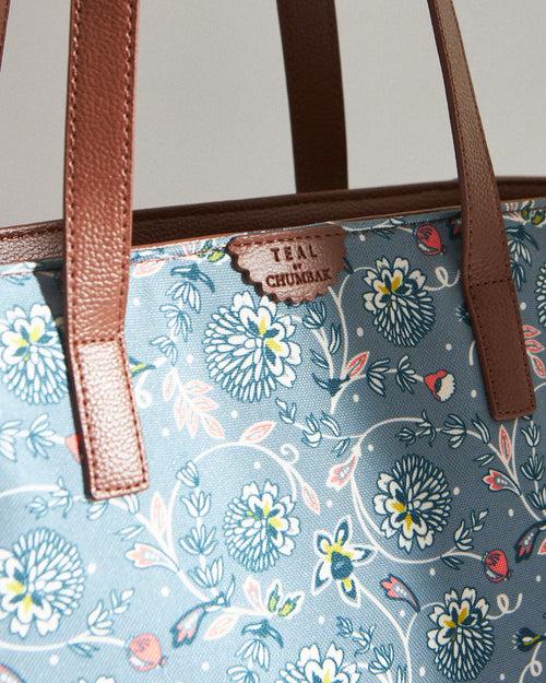 Teal by Chumbak Grey Bloom Shopper Tote