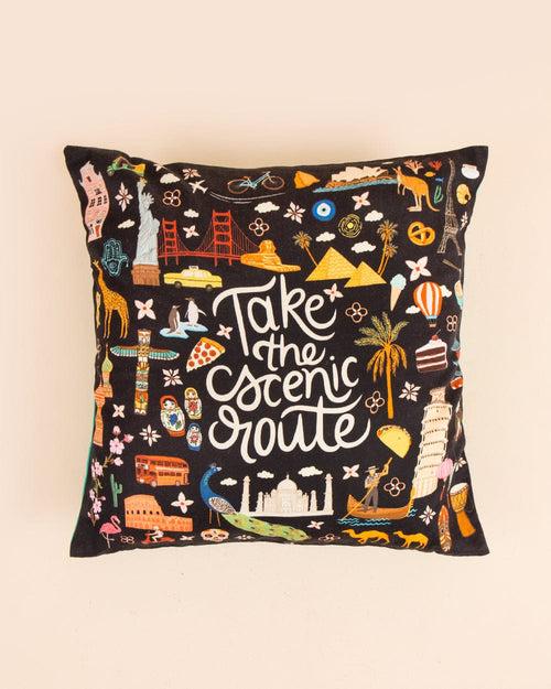 Scenic Route 16” Cushion Cover - Black