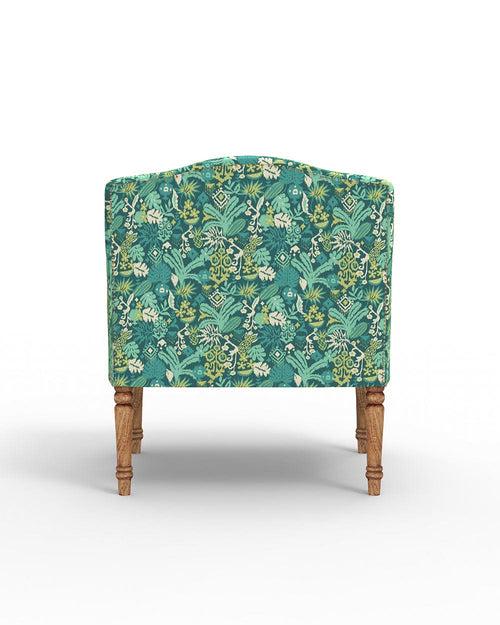 Nawaab Arm Chair - Tropical Ikkat Green