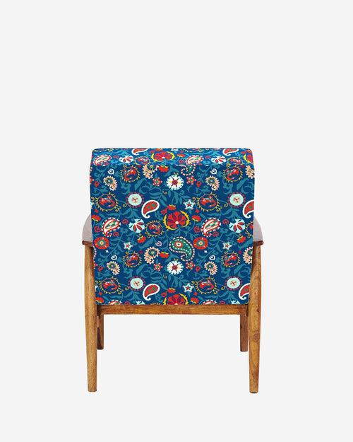 Memsaab Arm Chair - India Paisleys Blue