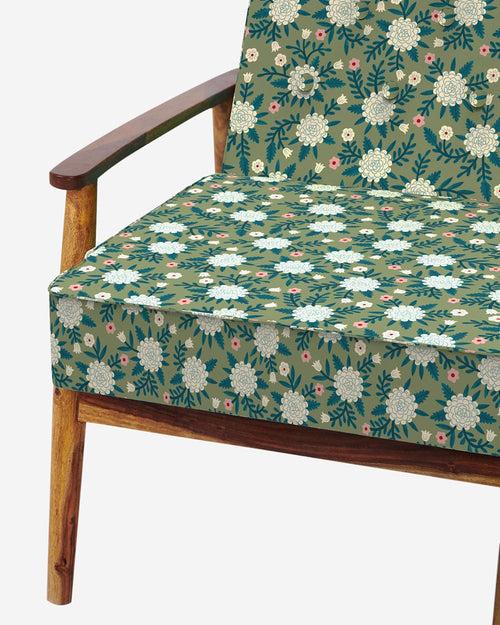 Memsaab Arm Chair - Spring Marigold Green