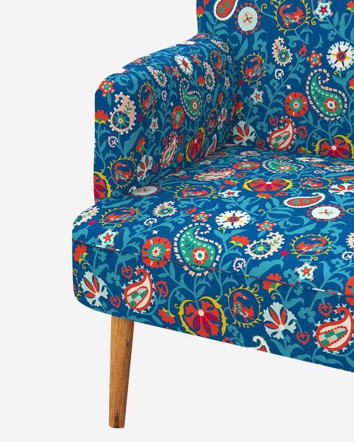 Jodhpur Love Seat - India Paisleys Blue