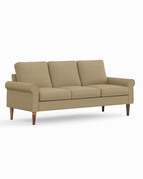 Colonial Couch 3 Seater Beach Beige Beige