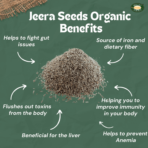 Organic Jeera Seeds (200 GMS) | Cumin Seeds | Source of Iron & Dietary Fiber, Rich in Iron, Helps to Prevent Anemia, Fights The Gut Issue | 100% Vegan, Gluten Free