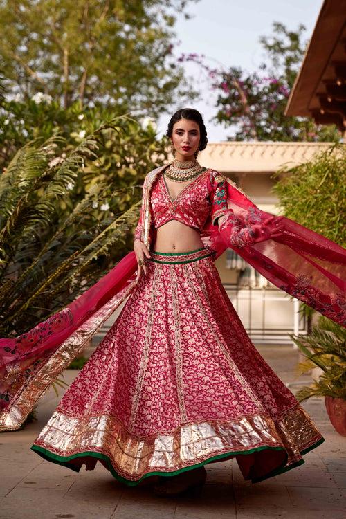 Amaranth Red Harshini Lehenga