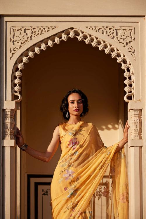 Alphonso Yellow Amanda Saree