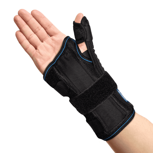 Wrist Brace with Thumb Support | Provides Firm Support to the Thumb | For Skier’s Thumb & Wrist Sprain/Strain | (Black)