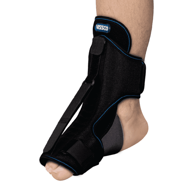 Foot Raiser With Detachable Splints, Support for Plantar Fasciitis, Weak Ankles - Left / Right Feet (Black)