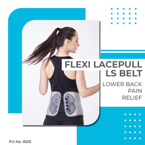 Flexi Lacepull LS Belt (Moderate Support)|Provides Support to the Lower Back |  With Lace Pull Mechanism (Grey)