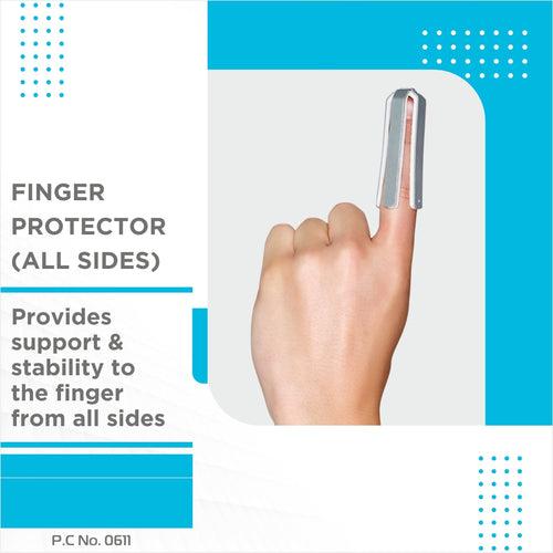 Finger Splint - All Sides | Provides Firm Support to the Finger (Silver)