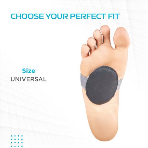 Metatarsal Support | Absorbs Pressure on the Metatarsal Area of the Foot to relive Pain (Grey)
