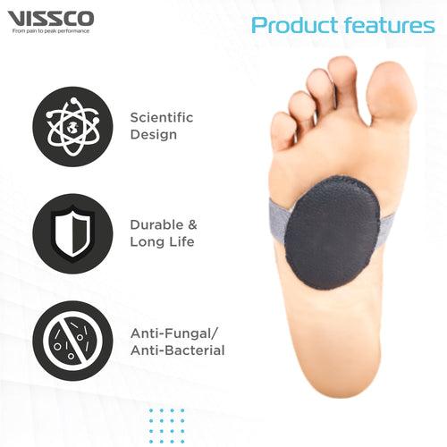 Metatarsal Support | Absorbs Pressure on the Metatarsal Area of the Foot to relive Pain (Grey)