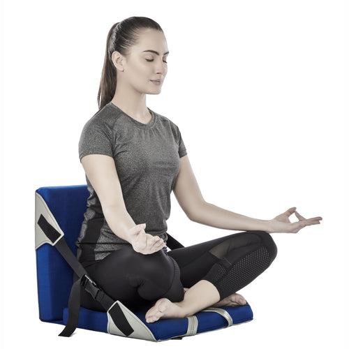 Orthopaedic Back Rest for Yoga| Helps to Correct Posture of the Low Back during Yoga (Blue)