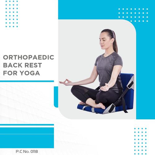 Orthopaedic Back Rest for Yoga| Helps to Correct Posture of the Low Back during Yoga (Blue)