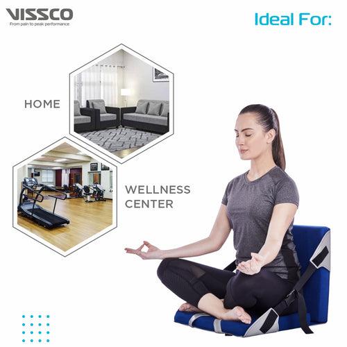 Orthopaedic Back Rest for Yoga| Helps to Correct Posture of the Low Back during Yoga (Blue)