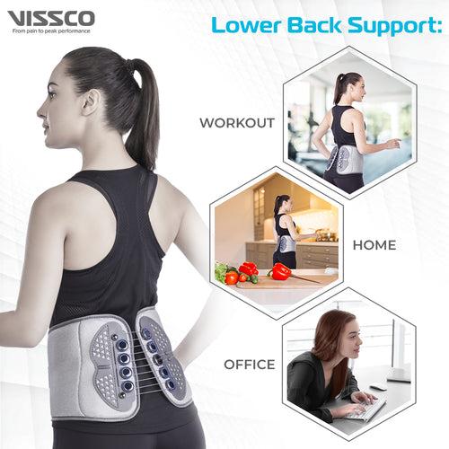 Flexi Lacepull LS Belt (Moderate Support)|Provides Support to the Lower Back |  With Lace Pull Mechanism (Grey)