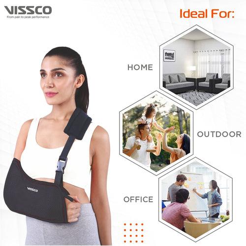 Arm Sling | Support Arm/Elbow Fracture | Prevents Shoulder Dislocation (Black)