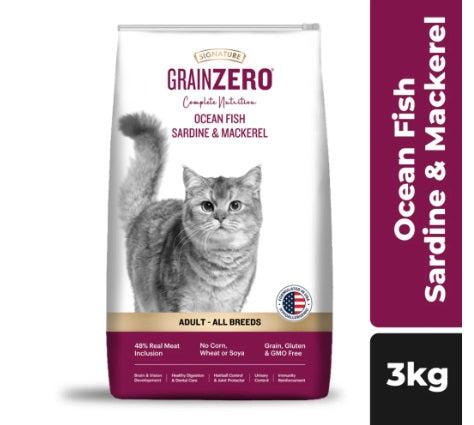 Signature Grain Zero Ocean Fish, Sardine and Mackerel Adult Cat Dry Food