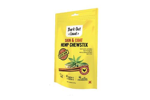 Bark Out Loud Skin & Coat Hemp Chew Stix For Dogs & Cats