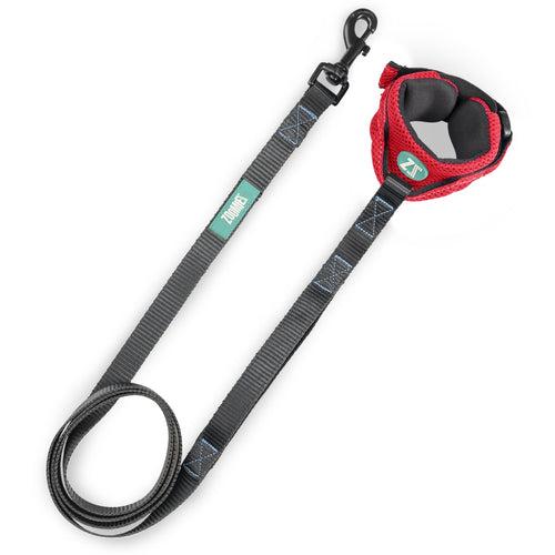 Zoomiez Hands-Free Mesh Dog Leash - Red