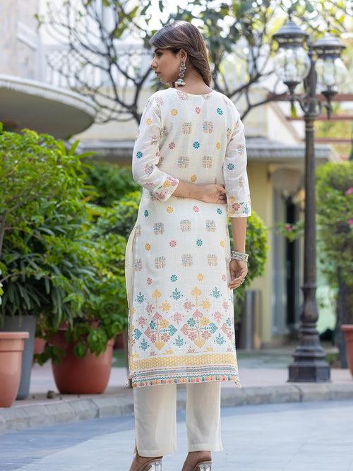 Meadow Whisper: Cotton Kurta Set