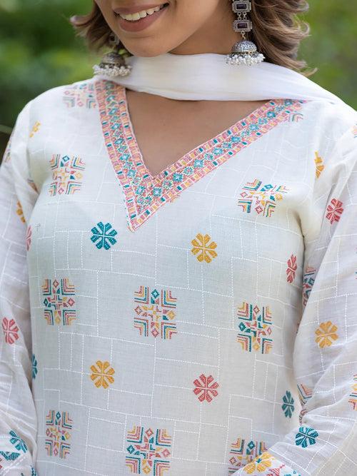 Meadow Whisper: Cotton Kurta Set