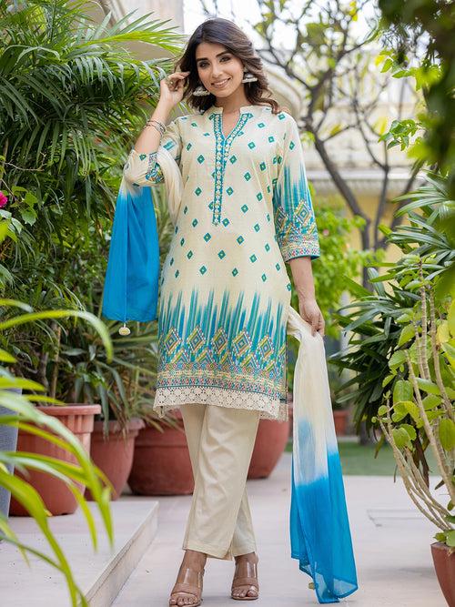 Twilight Whispers: Cotton Kurta Set