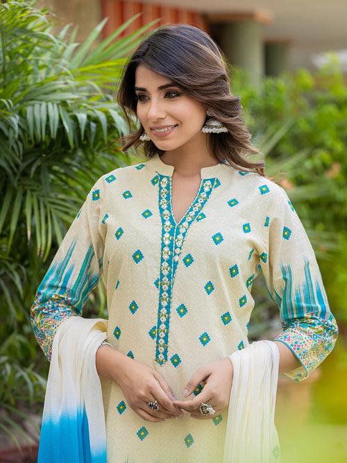 Twilight Whispers: Cotton Kurta Set