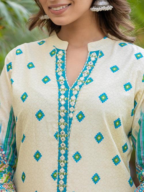 Twilight Whispers: Cotton Kurta Set