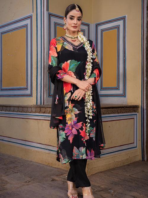 Chinon Bloom Ensemble: Printed Kurta Set