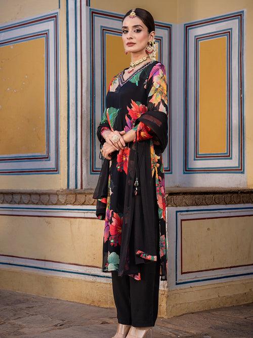 Chinon Bloom Ensemble: Printed Kurta Set