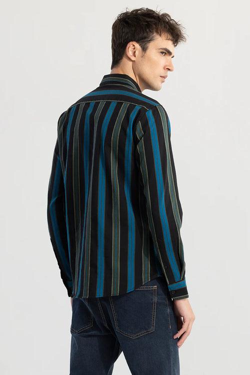 Dazzle Stripe Black Shirt