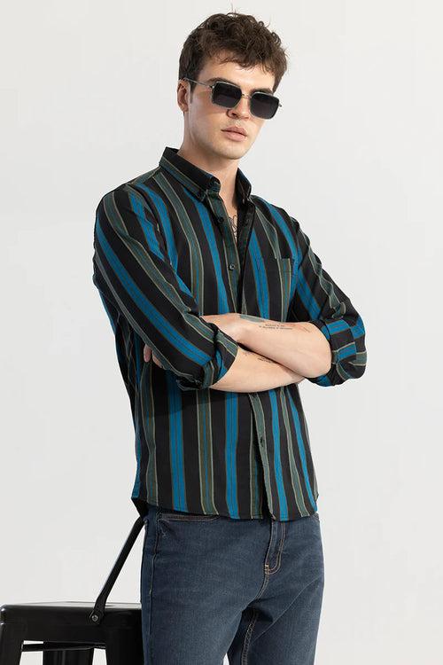 Dazzle Stripe Black Shirt