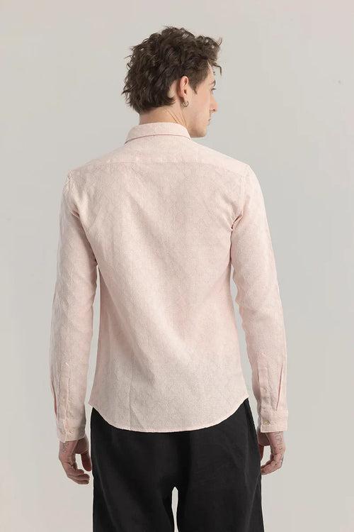 Pink Self Design Shirt