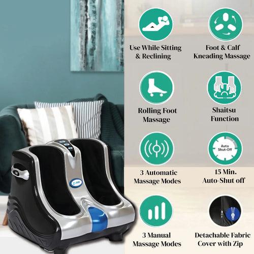 Leg Calf & Foot Massager for Pain Relief Improving Blood Circulation, with Human Hands Like Pressing & Vibration Reflexology JSB HF05