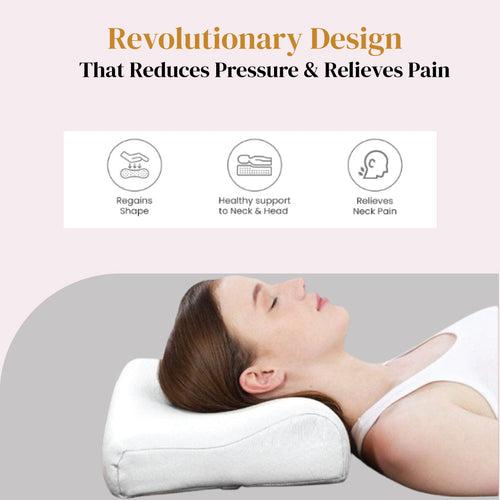 Neck Pain Relief Products Combo : Cervical Pillow & Handheld Massager