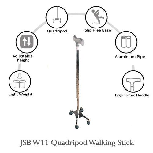 Quadripod Walking Stick JSB W11