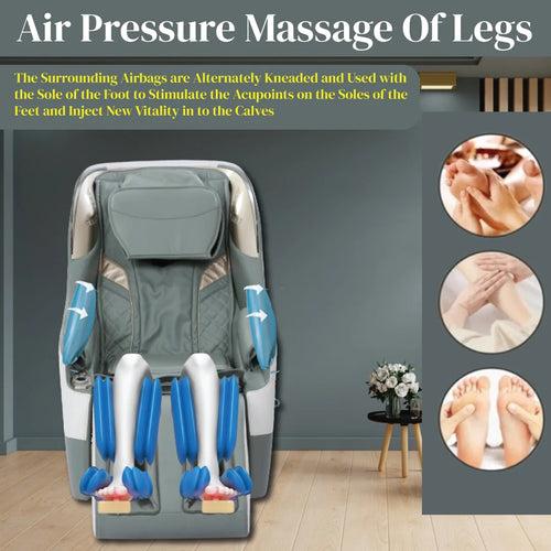 3D Massage Chair For Full Body At Home - Zero Gravity Space Saving - SL Track - JSB MZ20 - Green