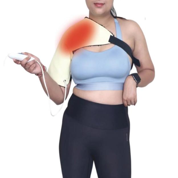 Frozen Shoulder Heating Pad Belt Orthopedic Electric Heat Therapy for Pain Relief (Free Size - Use on Either Shoulders) JSB H15