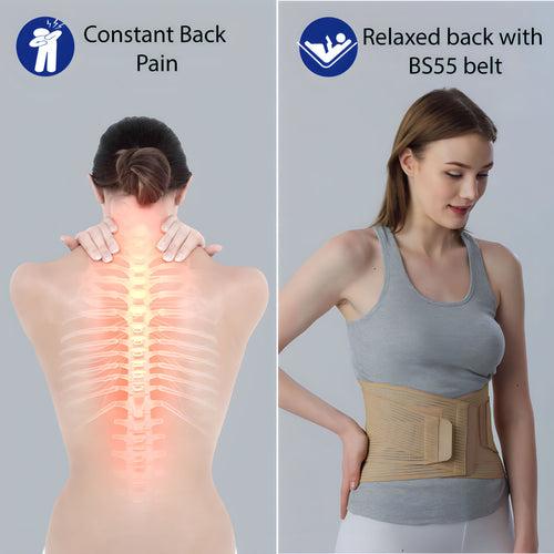 Back Pain Relief Products Combo : Back Rest and Lumbar Support Belt