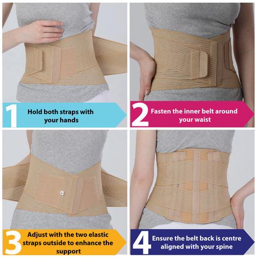 Back Pain Relief Products Combo : Back Rest and Lumbar Support Belt