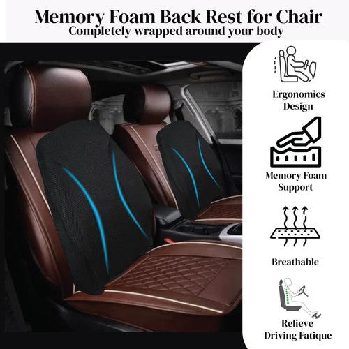 Back Pain Relief Products Combo : Back Rest and Lumbar Support Belt